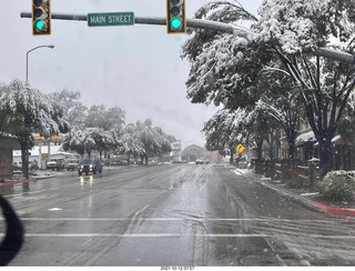 drive to Page in the snow - Route 89