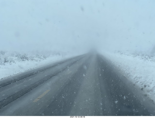 drive to Flagstaff in the snow on Route 89