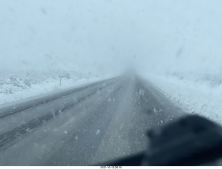 drive to Flagstaff in the snow on Route 89