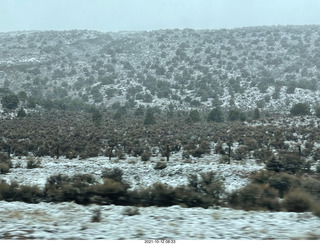 129 a18. drive to Flagstaff in the snow on Route 89