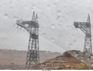 139 a18. Glen Canyon Dam bridge in Page - power lines