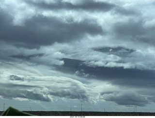 163 a18. drive on Route 89 to Flagstaff - clouds