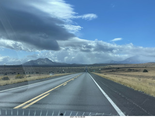 165 a18. drive on Route 89 to Flagstaff - clouds