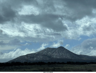 170 a18. drive on Route 89 to Flagstaff - clouds