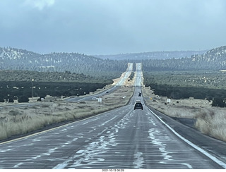 drive on Route 89 to Flagstaff - clouds