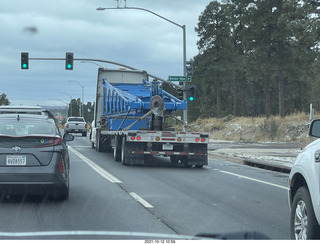 180 a18. drive on Route 89 to Flagstaff - crane on a truck