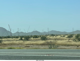 drive on I-17 to phoenix - lots of cranes