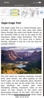 203 a18. web page on Eagle Crags Trail at Zion