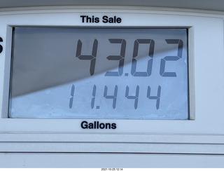 $43 to fill my tiny gas tank!