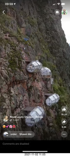 Skylodge Adventure Suites on a mountainside in Peru