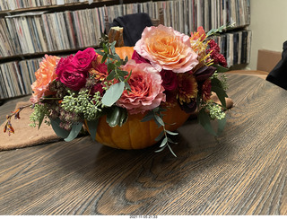 pumpkin flower arrangement