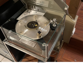 Transcriptor turntable with clear vinyl