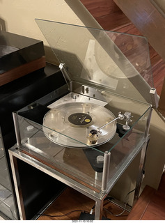 209 a19. Transcriptor turntable with clear vinyl