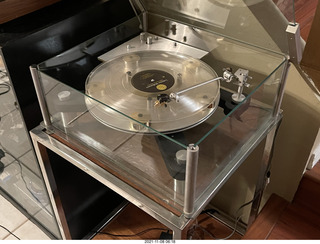 Transcriptor turntable with clear vinyl