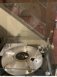 217 a19. Transcriptor turntable with clear vinyl