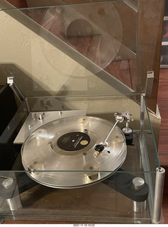 Transcriptor turntable with clear vinyl