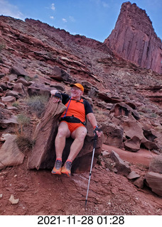 116 a19. Canyonlands National Park - Lathrop Hike (Shea picture) + Adam in rock chair