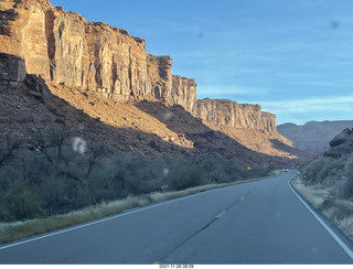 driving from moab to fisher towers - Route 128