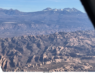 aerial - flight from moab to phoenix - near canyonlands field (CNY) - Henry Mountains