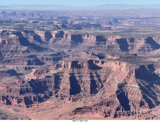 aerial - flight from moab to phoenix - Canyonlands National Park - Island in the Sky