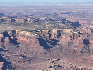 aerial - flight from moab to phoenix - Canyonlands National Park - Island in the Sky