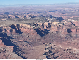 aerial - flight from moab to phoenix - near canyonlands field (CNY)