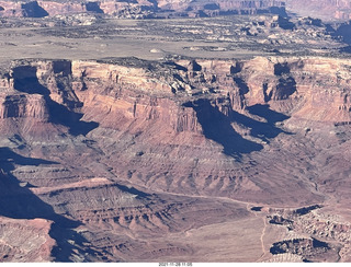 aerial - flight from moab to phoenix - near canyonlands field (CNY) - Henry Mountains