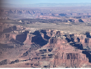 aerial - flight from moab to phoenix - Canyonlands National Park - Island in the Sky