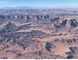aerial - flight from moab to phoenix - Canyonlands National Park - Lathrop and White Rim