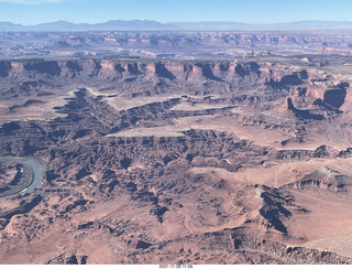 aerial - flight from moab to phoenix - Canyonlands National Park - Lathrop and White Rim