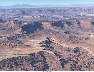 aerial - flight from moab to phoenix - Canyonlands National Park - Island in the Sky