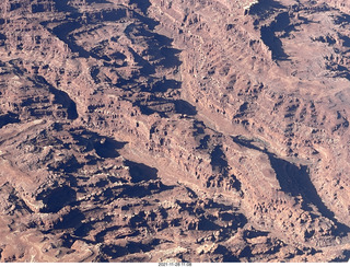 aerial - flight from moab to phoenix - Canyonlands National Park