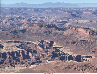 aerial - flight from moab to phoenix - Canyonlands National Park - Island in the Sky - Colorado River