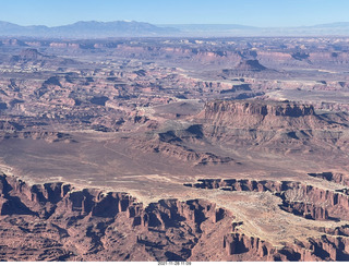 aerial - flight from moab to phoenix - Canyonlands National Park - Island in the Sky - White Rim