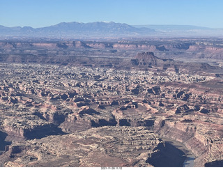 aerial - flight from moab to phoenix - Canyonlands National Park - the Maze