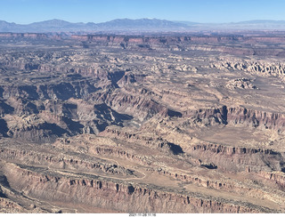 aerial - flight from moab to phoenix - Canyonlands National Park - the Maze