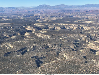 aerial - flight from moab to phoenix - near Cataract Canyon