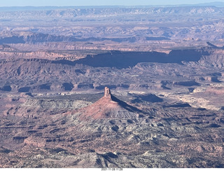 aerial - flight from moab to phoenix - near Cataract Canyon