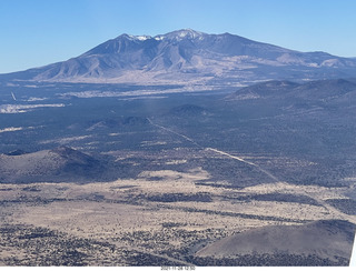 aerial - flight from moab to phoenix - Humphries Peak