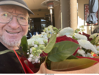 Olga and Anthony gave me a lovely floral bouquet for my birthday