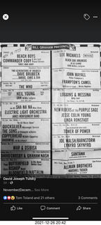 great rock-concert listings from 1970s