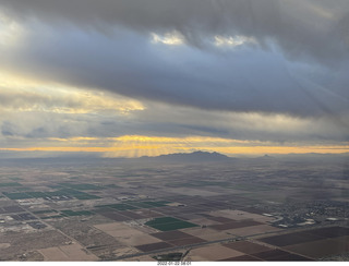 aerial - sun's rays - south of Phoenix