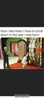 Facebook - scroll down to the year I was born