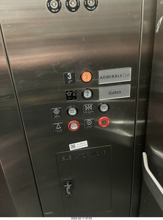 airport elevator for Admiral's Club