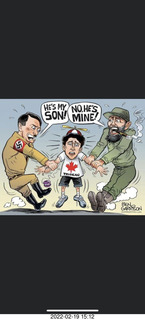 Facebook - Trudeau pulled between Hitler and Castro