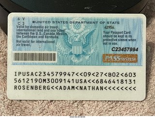 my passport card