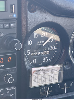 my airplane tachometer 4999.98