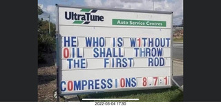 HE WHO IS WITHOUT OIL SHALL THROW THE FIRST ROD