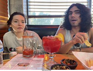 Olga and Anthony at dinner