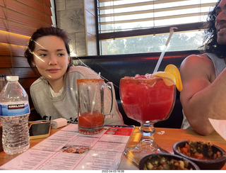 Olga and Anthony at dinner